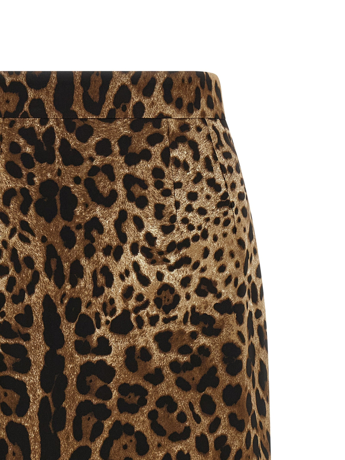 Dolce & Gabbana Brown Viscose Midi Skirt