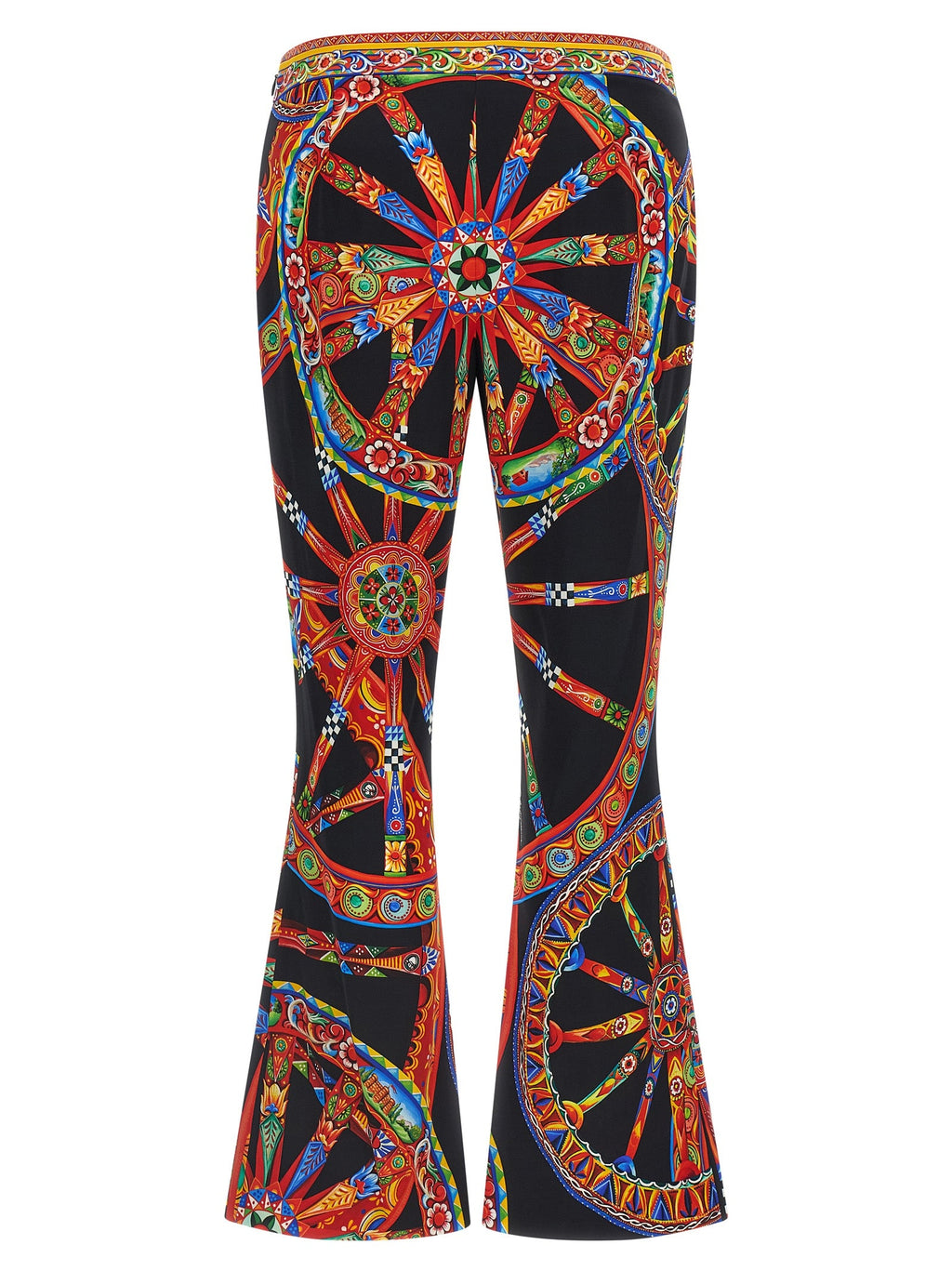 Dolce & Gabbana Multicolor Silk Flared Pants