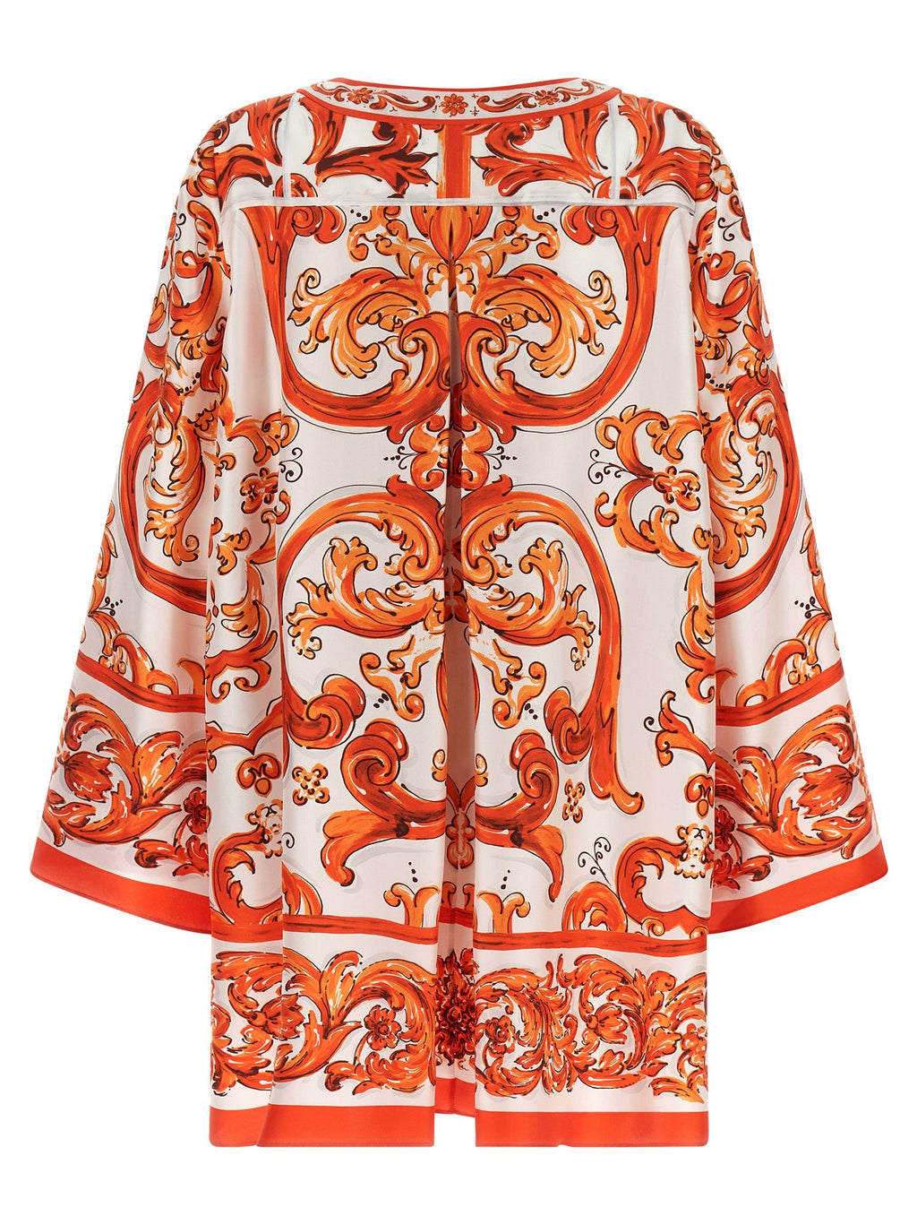 Dolce & Gabbana Orange Silk Short Dress