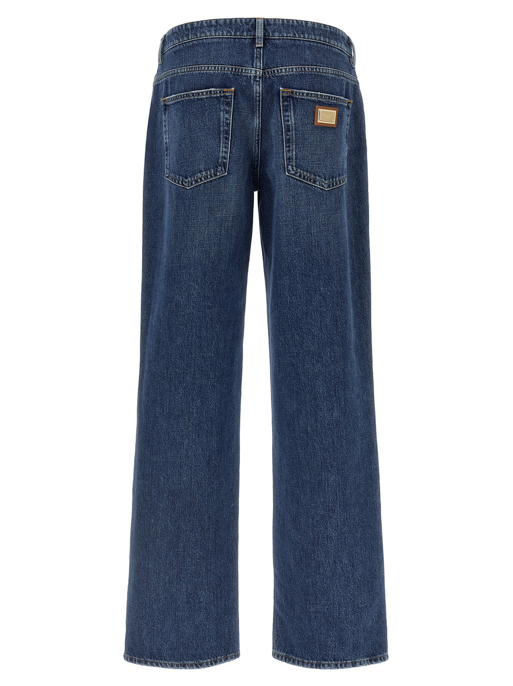 Dolce & Gabbana Blue Cotton Relaxed Fit Jeans