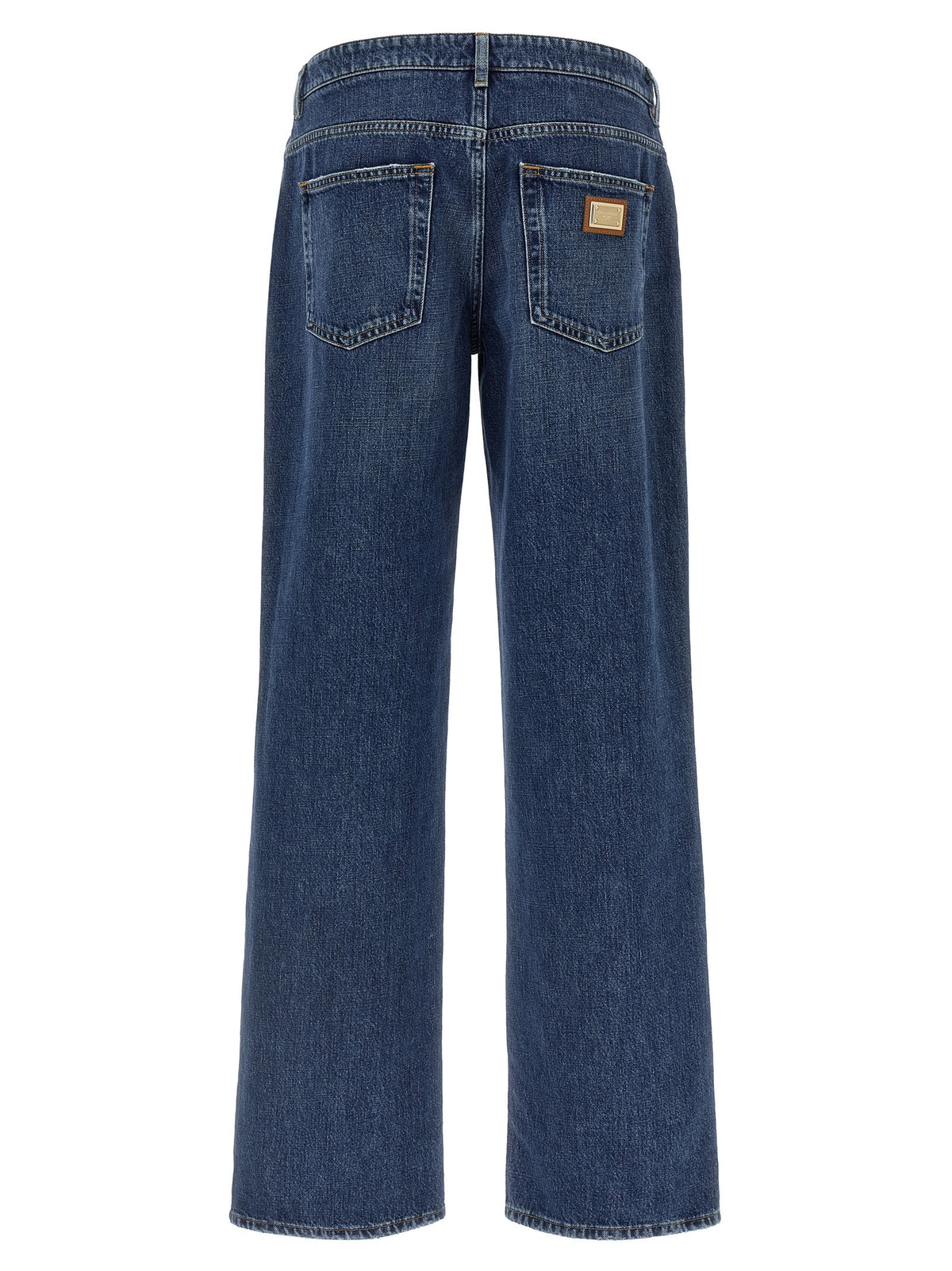 Dolce & Gabbana Blue Cotton Relaxed Fit Jeans