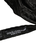 Dolce & Gabbana Men Black Pinstripe Silk Adjustable Neck Papillon Bow Tie