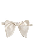 Dolce & Gabbana Men White 100% Silk Adjustable Neck Papillon Bow Tie