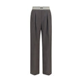 Versace Gray Wool Oves Aries Pants