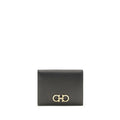Ferragamo Black Calf Leather Bos Taurus Wallet