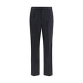 PT Torino Black Wool Oves Aries Casual Pants