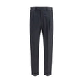 PT Torino Gray Wool Oves Aries Casual Pants