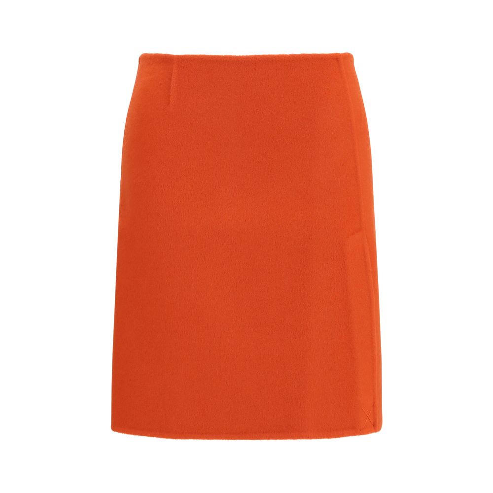 P.A.R.O.S.H. Red Wool Oves Aries Mini Skirt