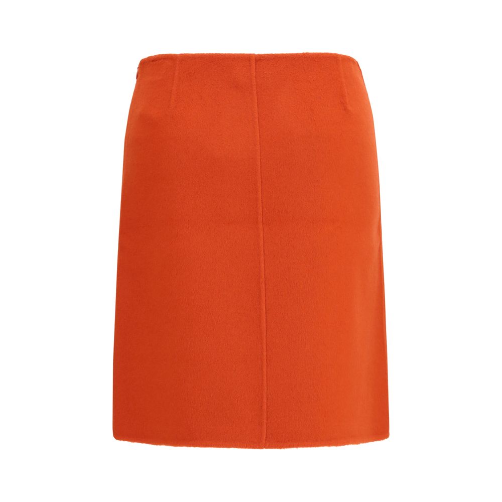 P.A.R.O.S.H. Red Wool Oves Aries Mini Skirt