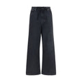 MM6 Black Cotton Relaxed Fit Jeans