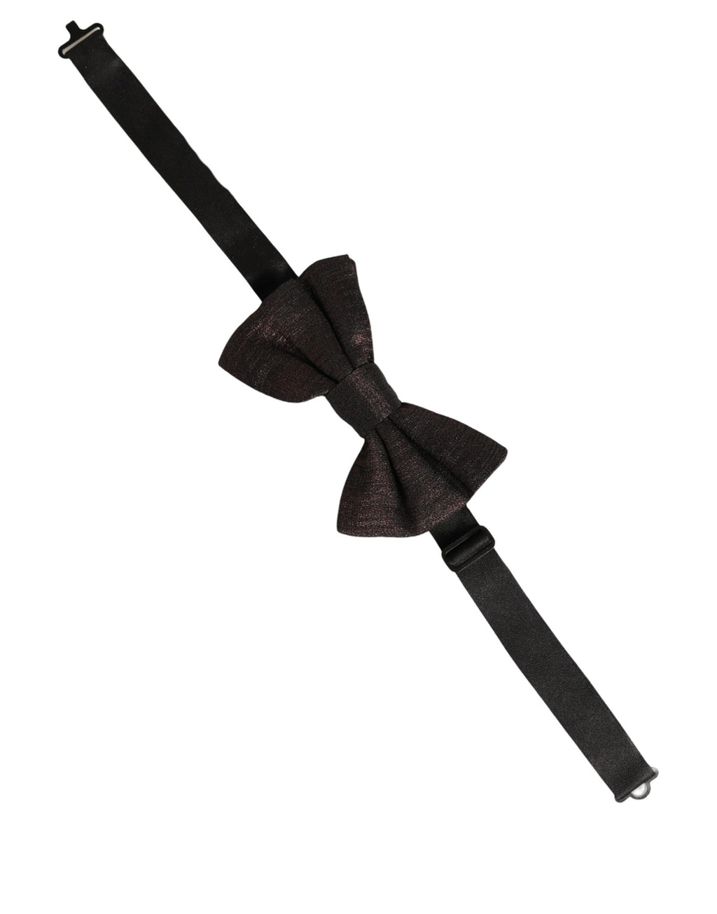 Dolce & Gabbana Men Brown 100% Silk Adjustable Neck Papillon Bow Tie