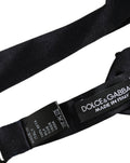 Dolce & Gabbana Men Dark Blue 100% Silk Adjustable Neck Papillon Bow Tie