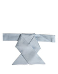 Dolce & Gabbana Men Light Blue SIlk Adjustable Neck Papillon Bow Tie
