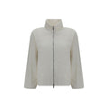 Gongdid Design White Polyester Full-Length Jacket