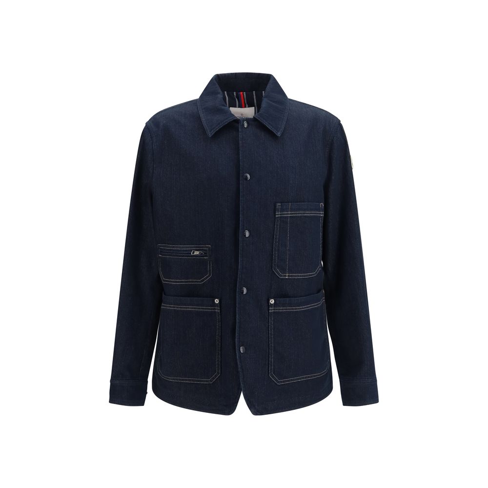 Moncler Blue Cotton Denim Jacket