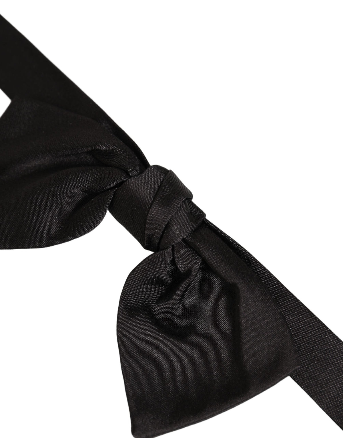 Dolce & Gabbana Men Black 100% SIlk Adjustable Neck Papillon Bow Tie