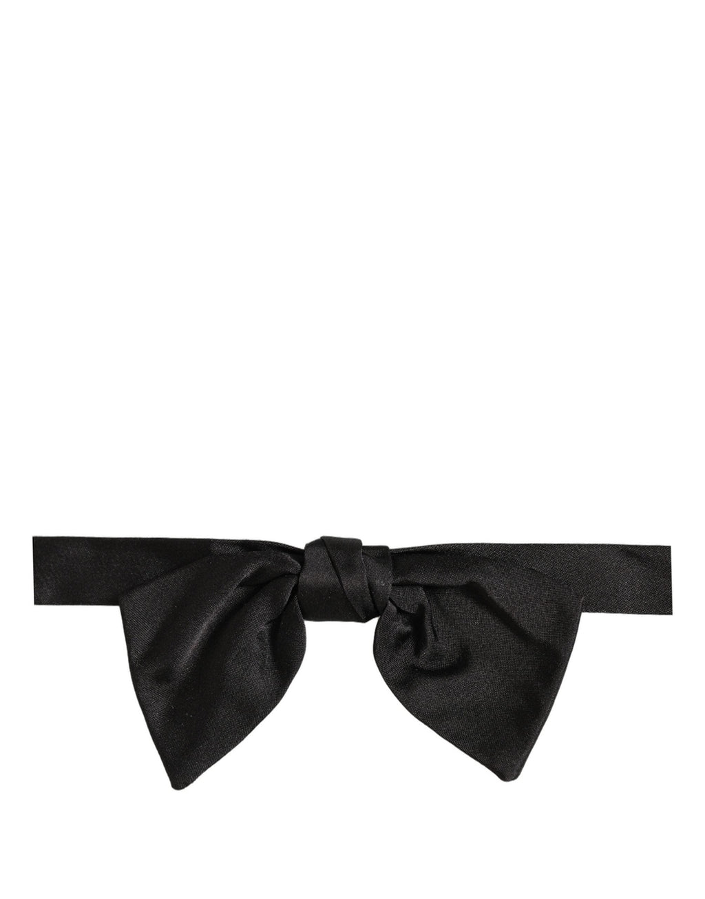 Dolce & Gabbana Men Black 100% SIlk Adjustable Neck Papillon Bow Tie
