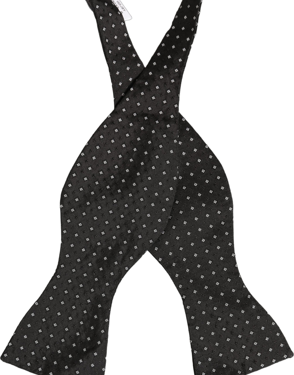 Dolce & Gabbana Dark Gray White Polka Dot Adjustable Neck Papillon Bow Tie