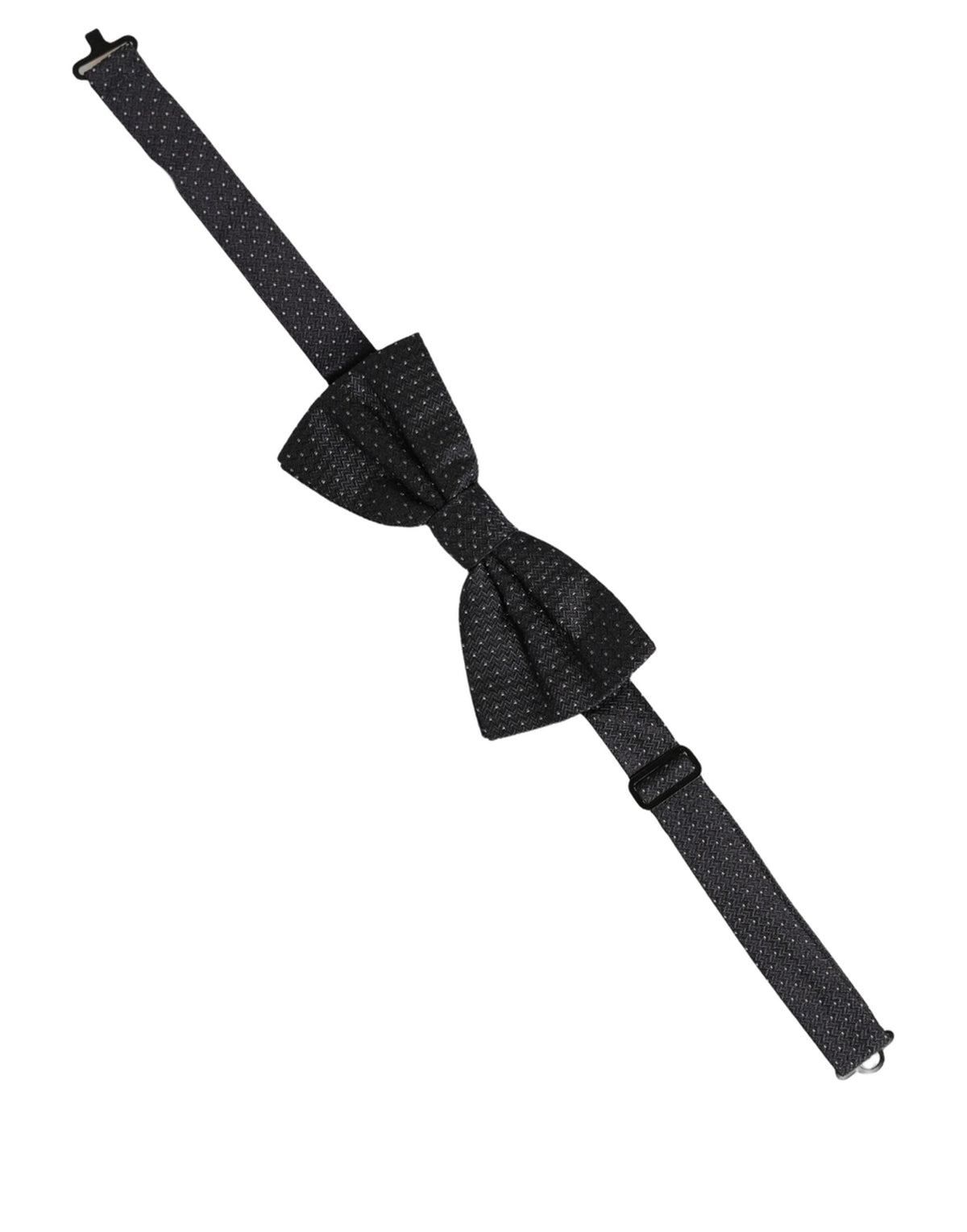 Dolce & Gabbana Dark Blue White Polka Dot Adjustable Neck Papillon Bow Tie
