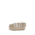 Dolce & Gabbana Beige Calf Leather Bos Taurus Regular Belt