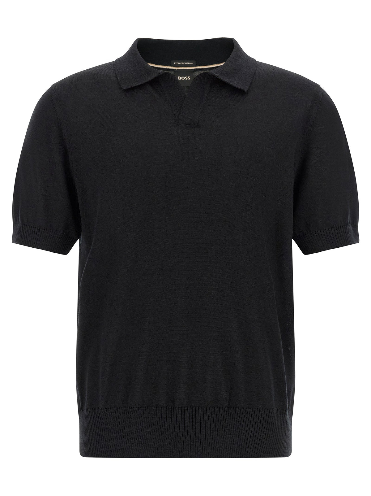 Hugo Boss Black Virgin Wool Polo Shirt