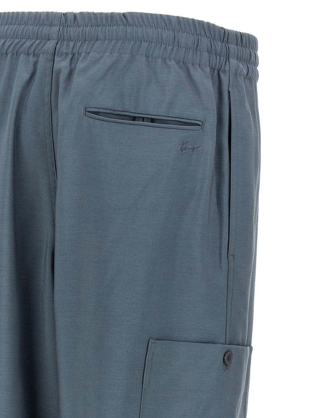 Kenzo Gray Wool Cargo Pants