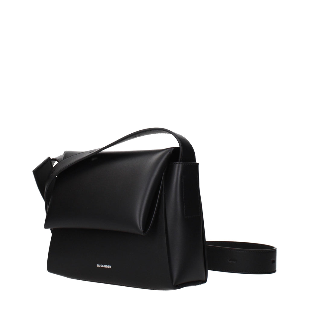 Jil Sander Black Leather Crossbody Bag
