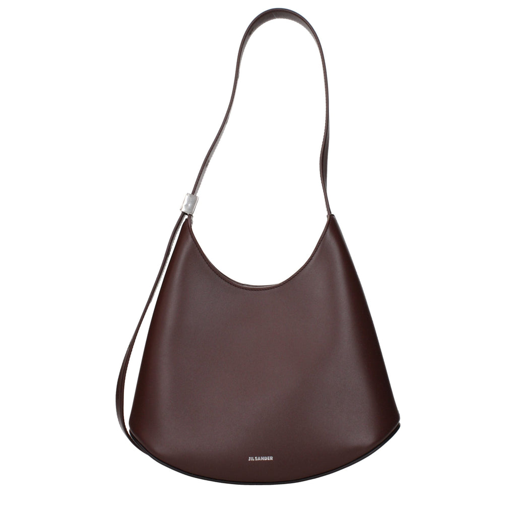 Jil Sander Red Leather Shoulder Bag