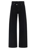 Agolde Black Cotton Relaxed Fit Jeans