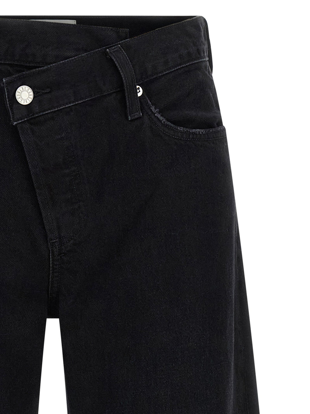 Agolde Black Cotton Relaxed Fit Jeans