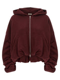 Dries Van Noten Bordeaux Cotton Hoodie