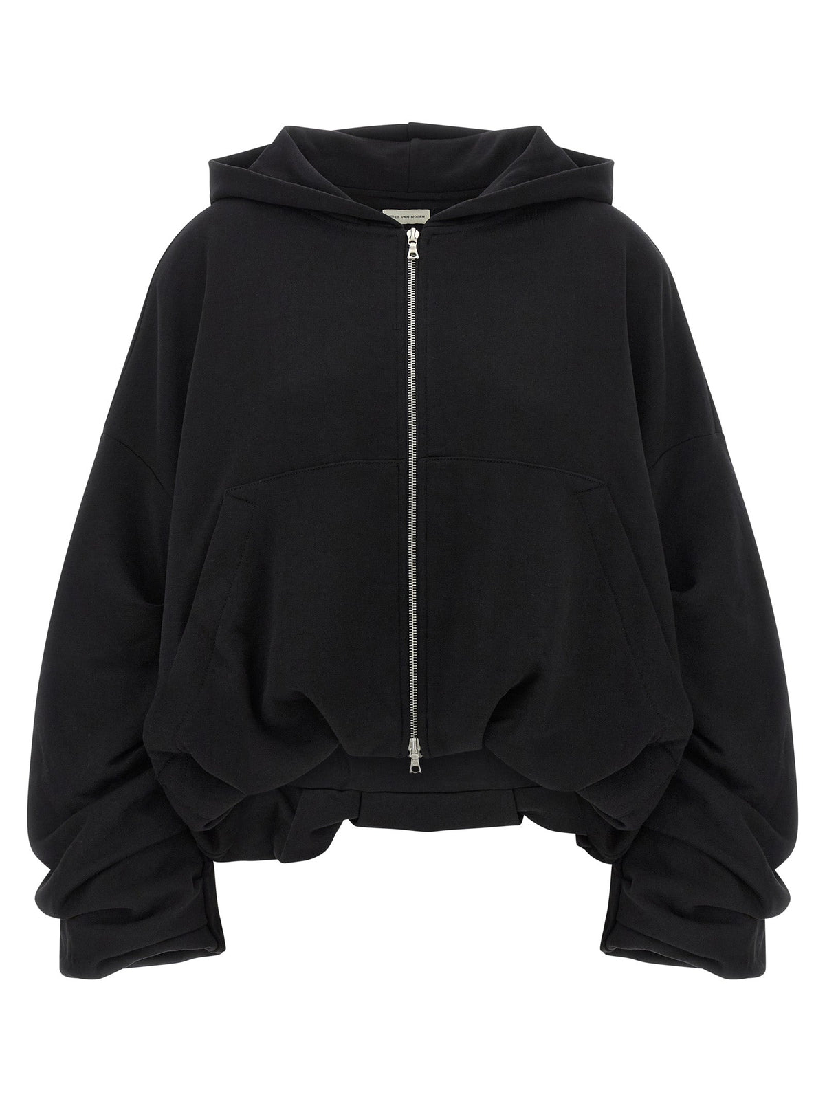 Dries Van Noten Black Cotton Hoodie