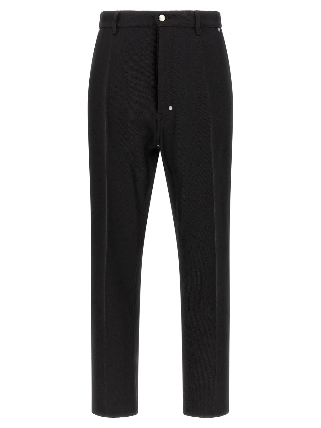 Rick Owens Black Cotton Casual Pants