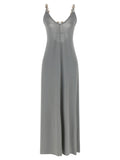 Eres Silver Polyamide Long Dress