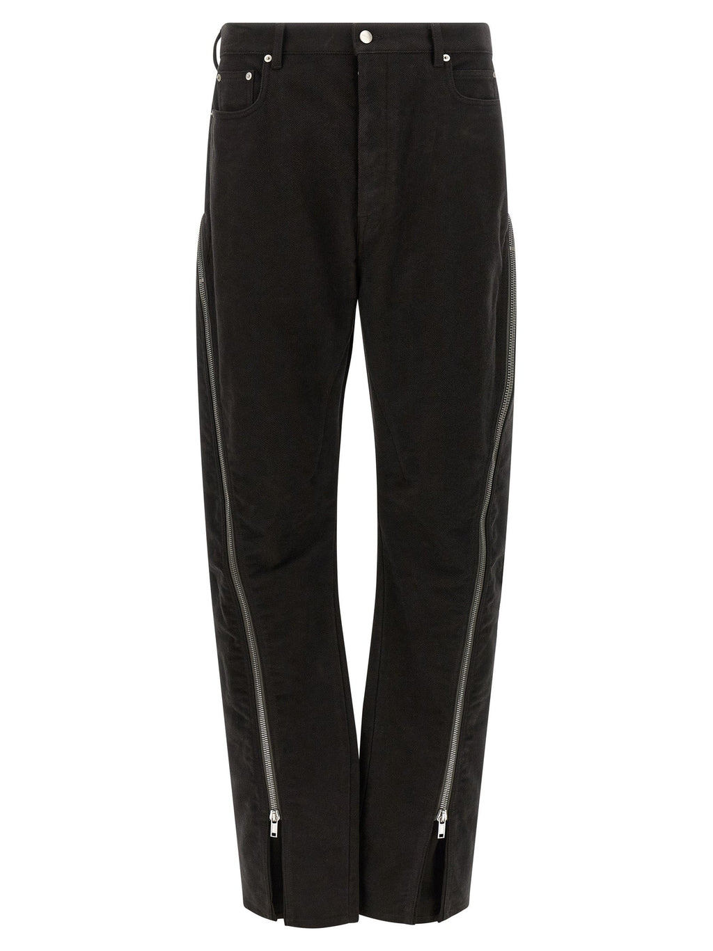 Rick Owens Black Cotton Flared Pants