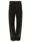 Rick Owens Black Cotton Flared Pants