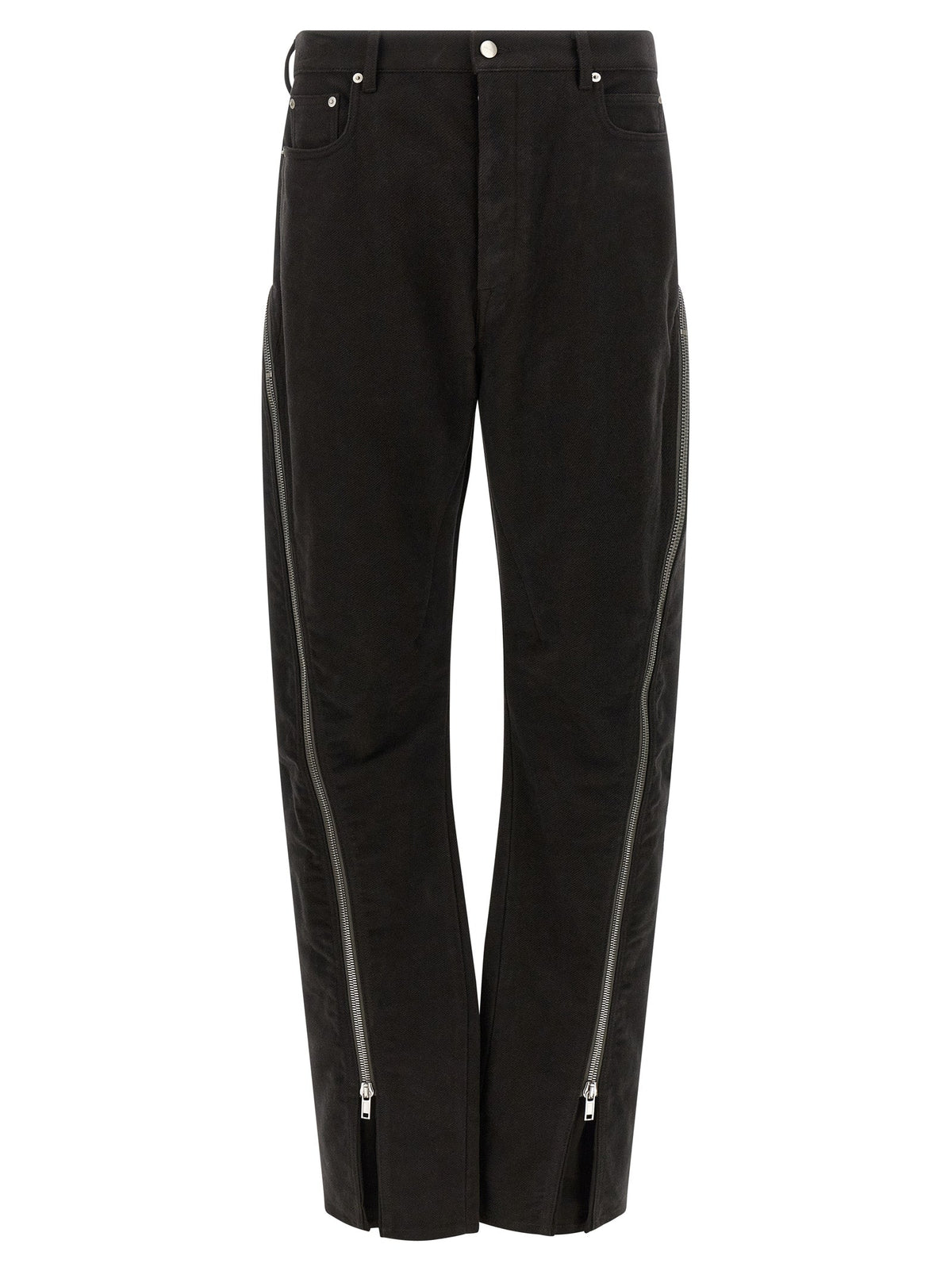 Rick Owens Black Cotton Flared Pants