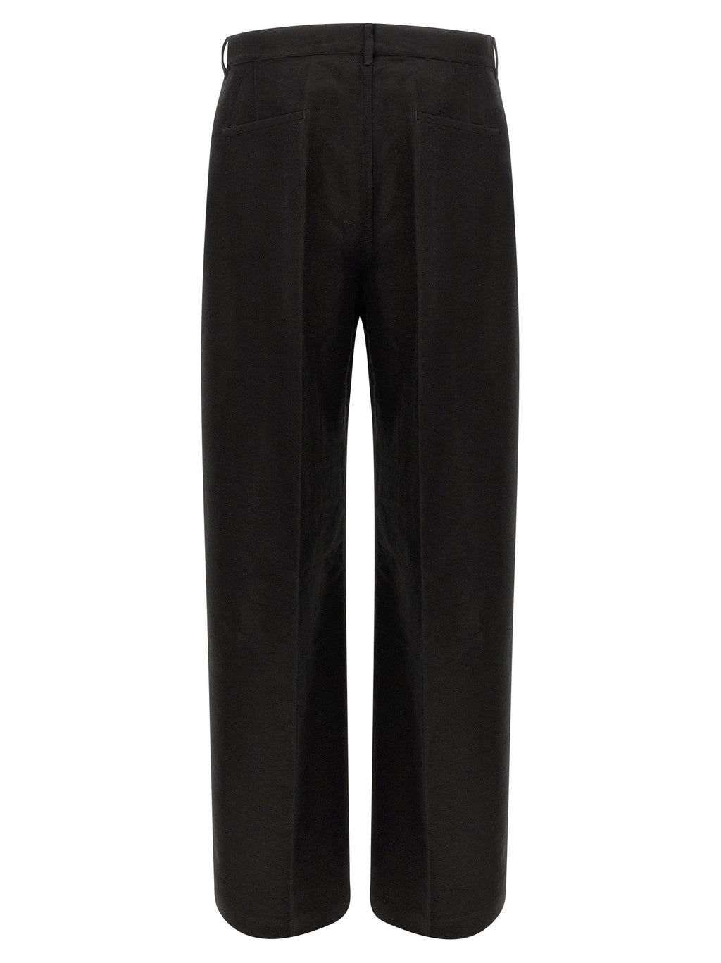 Rick Owens Black Ramie Casual Pants