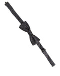 Dolce & Gabbana Men Dark Gray Geometric Adjustable Neck Bow Tie