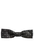 Dolce & Gabbana Men Dark Gray Geometric Adjustable Bow Tie