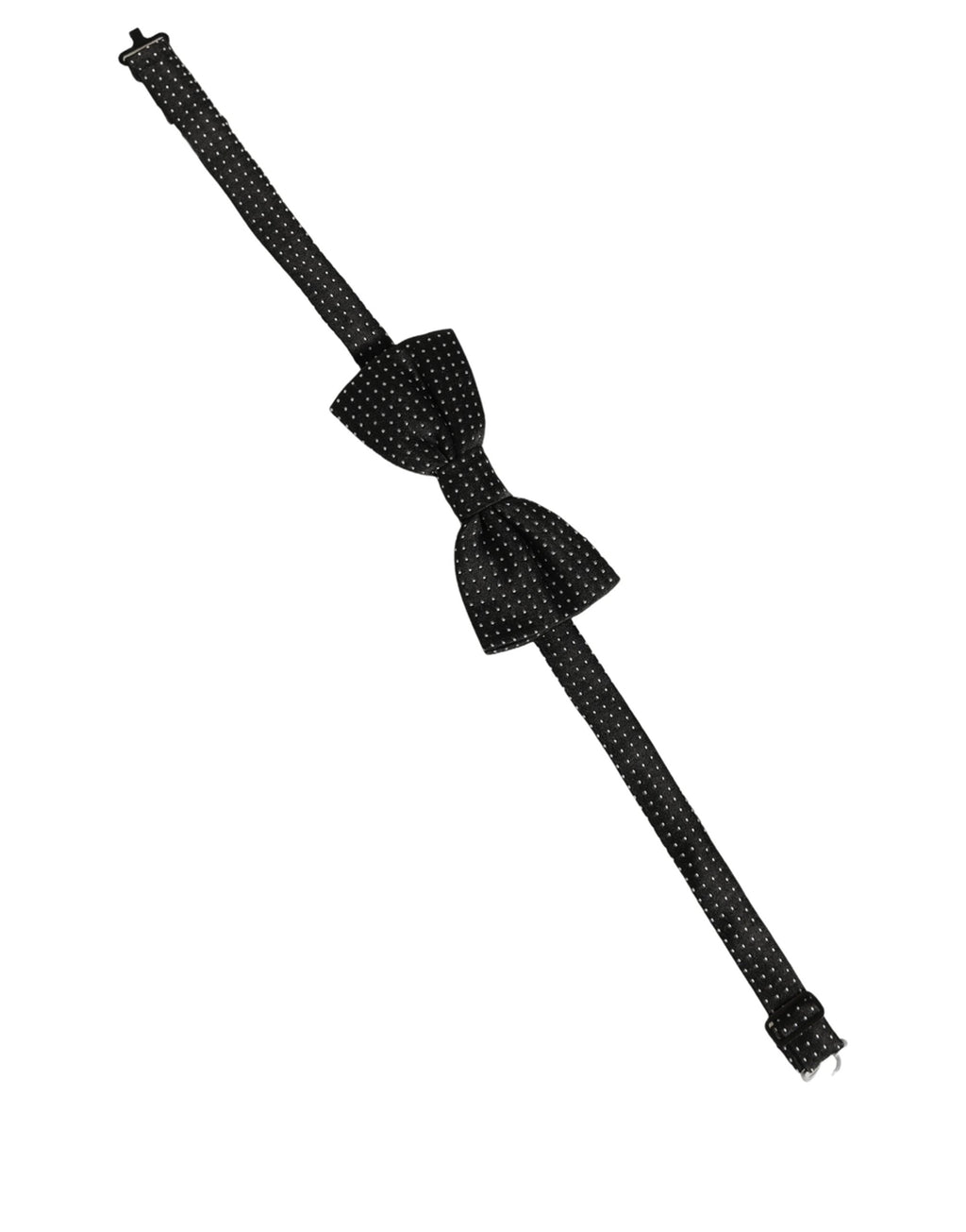 Dolce & Gabbana Men Dark Gray White PolkaDot Adjustable Bow Tie