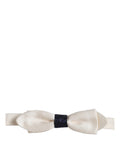 Dolce & Gabbana Men White 100% Silk Adjustable Neck Papillon Bow Tie