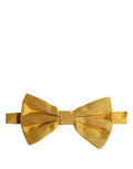 Dolce & Gabbana Men Yellow 100% Silk Adjustable Neck Papillon Bow Tie