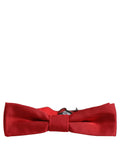 Dolce & Gabbana Men Red 100% Silk Adjustable Neck Papillon Bow Tie