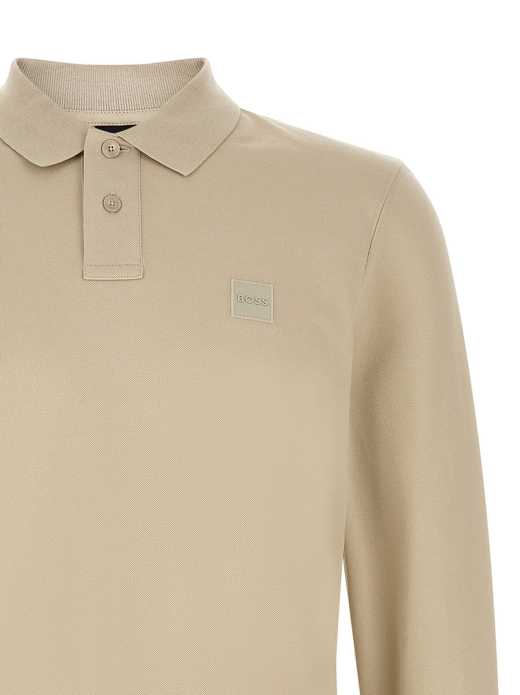 Hugo Boss Beige Cotton Polo Shirt
