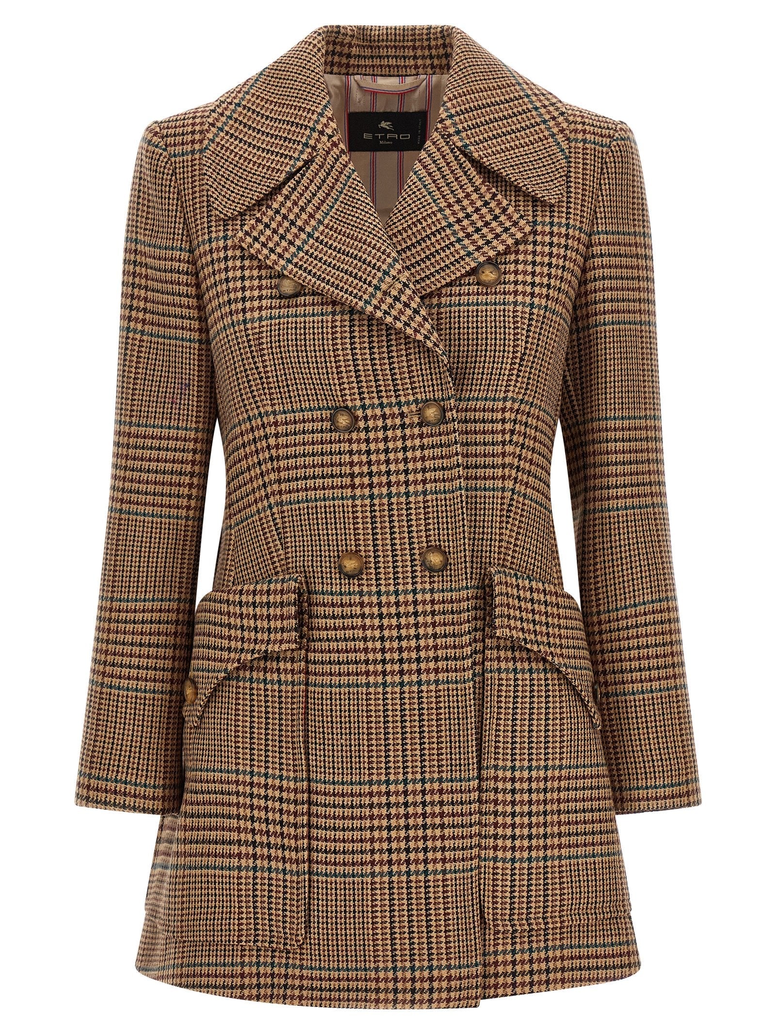 Etro Brown Wool Coat