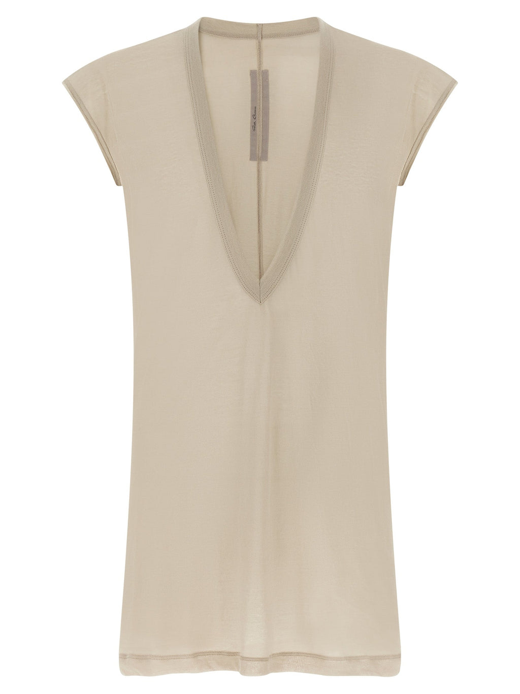 Rick Owens Beige Cotton T-Shirt