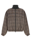 Brunello Cucinelli Brown Alpaca Leather Bomber