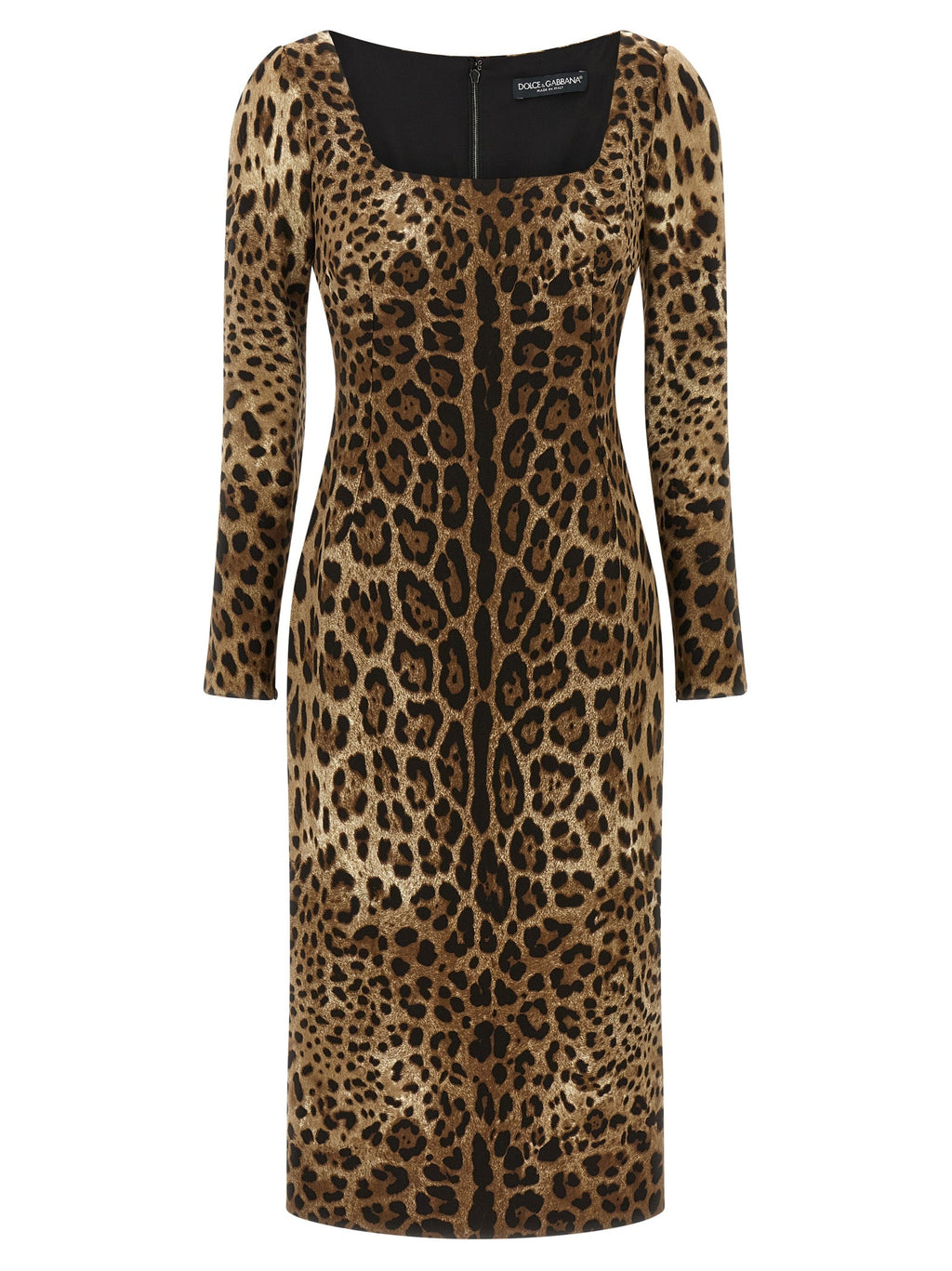 Dolce & Gabbana Brown Viscose Midi Dress