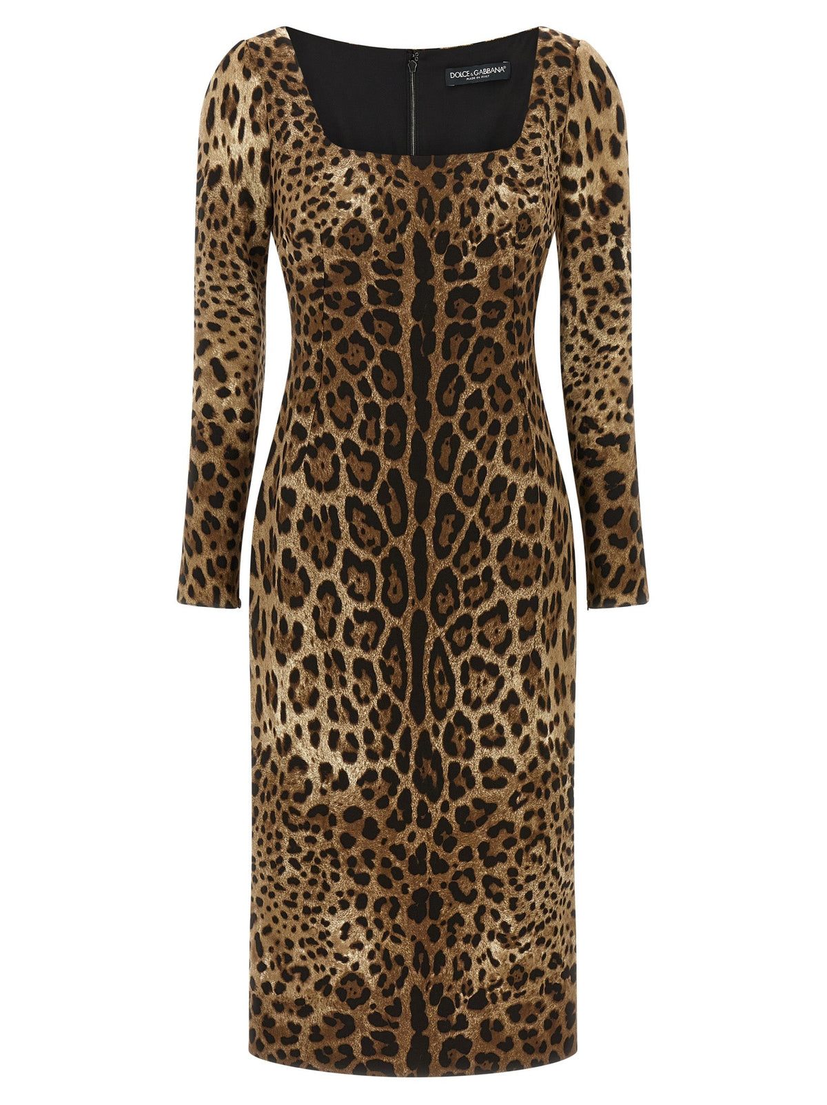 Dolce & Gabbana Brown Viscose Midi Dress
